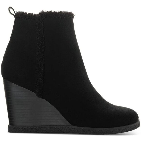 Size 8.5, 11 - SUN + STONE Camillia Faux Fur Wedge Boots NEW $80 msrp - Picture 6 of 7